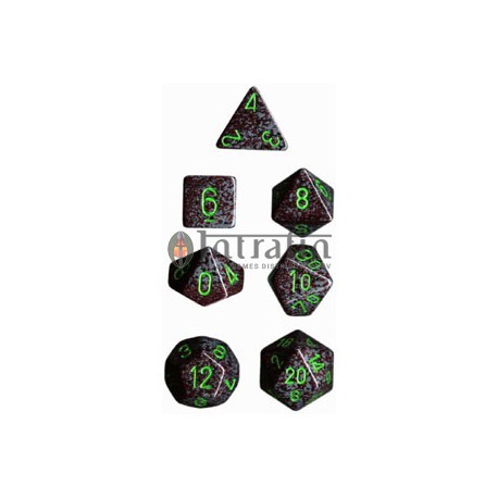 Speckled Polyhedral 7-Die Sets - Earth