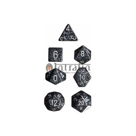 Speckled Polyhedral 7-Die Sets - Ninja