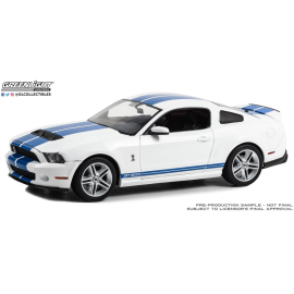 1:18 2011 Shelby GT500 - Performance White with Grabber Blue Stripes
