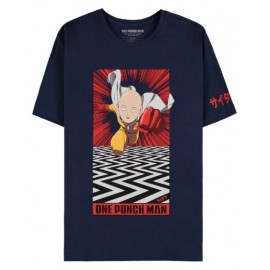 One Punch Man -Blue Short Sleeved T-shirt -Extra Large