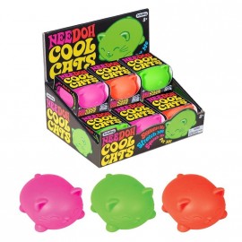 Needoh Cool Cats Ball  Squeezy, Stretchy Stress Balls (12 Pieces )