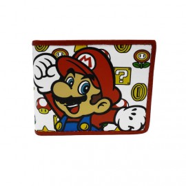 Nintendo -Super Mario  Mushroom Patern with Mario Bifold Wallet