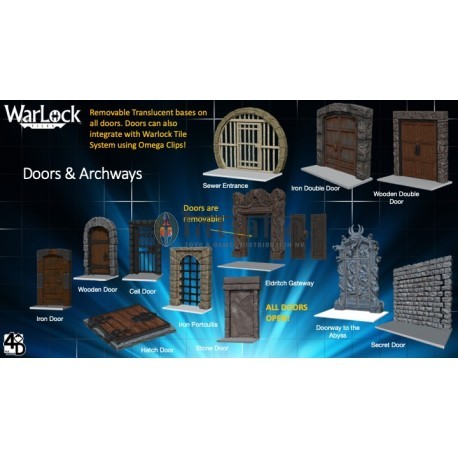 WarLock™ Dungeon Tiles: Doors & Archways - Miniature Game