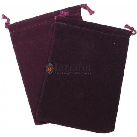 Large Suedecloth Dice Bags (5" Wide × 7" Tall) - Burgundy
