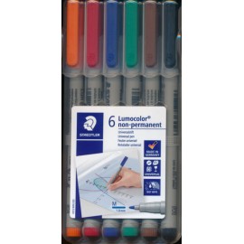Mat Marking Pens - Water Soluble Markers:6-Pack