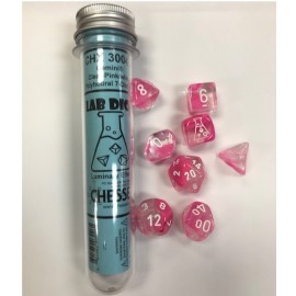 Lab 4: Nebula Clear Pink / White 8-Die Set