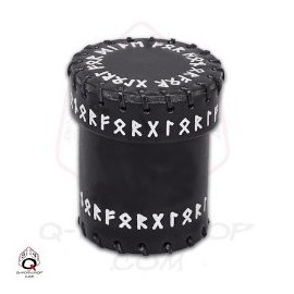 Black Runic Leather Cup