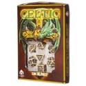 Beige & Black Celtic 3D Dice set (7)
