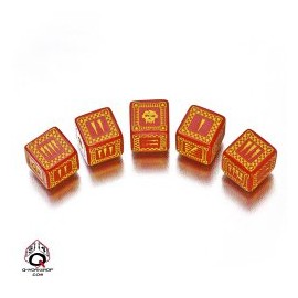 Red & Yellow D6 Ork Dice (5)