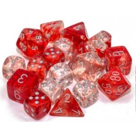 Nebula® 12mm d6 Red/silver Luminary Dice Block™ (36 dice)