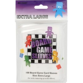 Board Game Sleeves Clear - Extra Large (65x100mm) 100x10p
