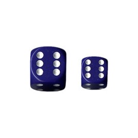 Opaque 12mm d6 with pips Dice Blocks (36 Dice) - Purple w/white
