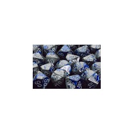 Gemini Polyhedral 7-Die Sets - Blue-Steel w/white