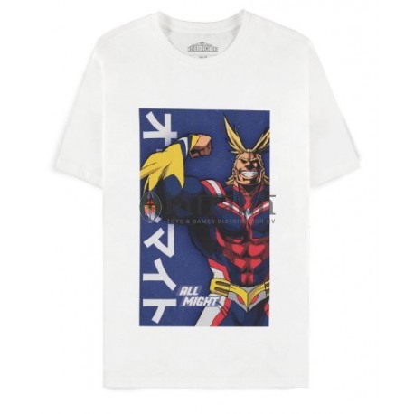 My Hero Academia - All Might Poster White Men's  T-Shirt LARGE