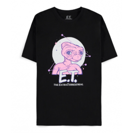 E.T. The Extra-Terrestrial -Short Sleeved Black T-shirt (40th Anniversary) LARGE